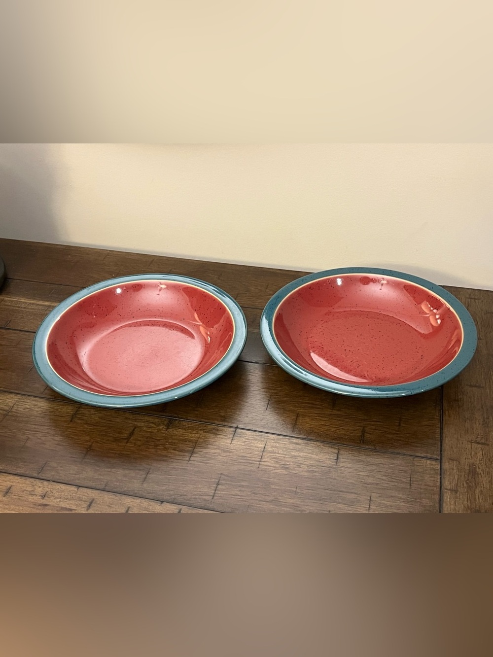 Denby Harlequin Rimmed Soup Bowls Set of 2